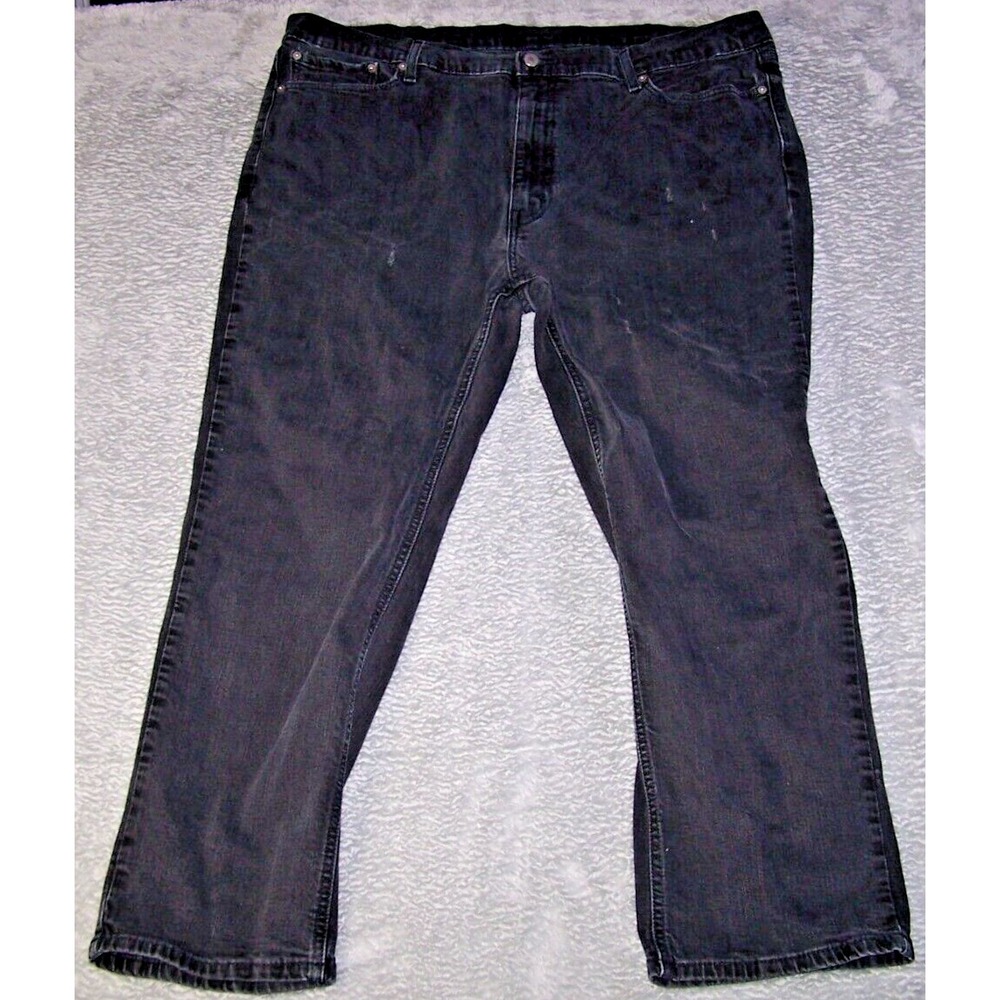 Levi's 541 Jeans Men's 41X26 (Tag 44X30) Athletic Fit Tapered Leg Size Black